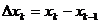 dx(k) = x(k) - x(k-1)
